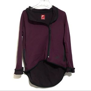 Nike Heather Burgundy Hooded Zip Up